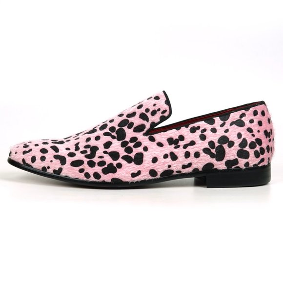 FI-7532 Pink Black Leopard Pony Hair Slip on Loafer Fiesso by Aurelio Garcia main image 4